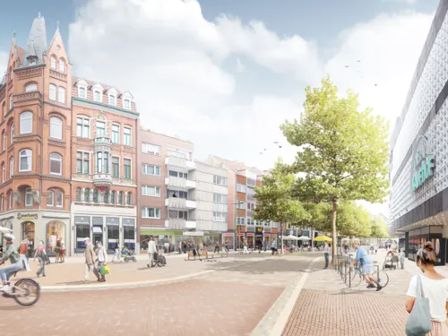Visualisierung eines Teils der Innenstadt von Hannover.